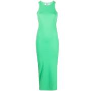 Msgm Midi Dresses Green, Dam