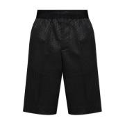 Helmut Lang Elastiska midjeshorts Black, Herr