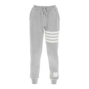 Thom Browne 4-Bar Loopback Sweatpants med Dragsko Gray, Dam