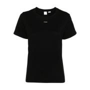 Pinko Svarta Bomull Jersey T-shirts och Polos Black, Dam