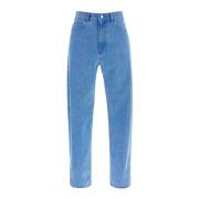 Marni Coated Denim Straight Fit Jeans Blue, Herr