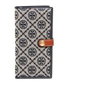 Tory Burch Blå Logo Slim Plånbok Blue, Dam