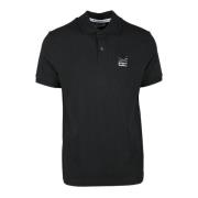 Bikkembergs Bomull Elastan Polo Skjorta Black, Herr