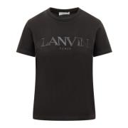 Lanvin Broderad T-Shirt Kollektion Black, Dam