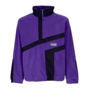 HUF Lila Polar Fleece Quarter-Zip Sweatshirt Purple, Herr