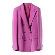 Tagliatore Stretch Double Breast Blazer Pink, Dam