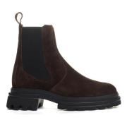 Hogan Brun Mocka Elastiska Chelsea Boots Brown, Dam