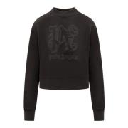 Palm Angels Broderad Crewneck Sweatshirt Black, Dam