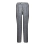 Brunello Cucinelli Pinstriped Flanellbyxor Ljusgrå Gray, Herr