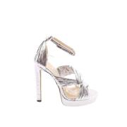 Jimmy Choo Pre-owned Pre-owned Polyester klackskor Gray, Dam