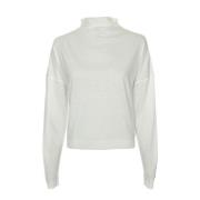 Drykorn Avslappnad passform Longsleeve med fallande krage White, Dam