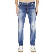 Dsquared2 Blå Skater Jeans med Distressed Look Blue, Herr