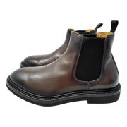 Officine Creative Brun Chelsea Boot med Gummisula Brown, Herr