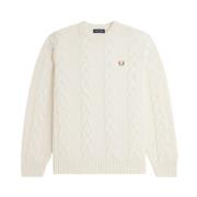 Fred Perry Krämfärgad Tröja för Män Aw24 Beige, Herr