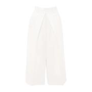 JW Anderson Vit Casual Veckad Frambyxa White, Dam