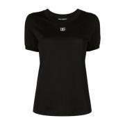 Dolce & Gabbana Svart T-shirt med stil N0000 Black, Dam