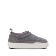 Moon Boot Grå Logo Slip-On Skor Gray, Dam