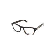 Saint Laurent Fashionabla glasögon i Havana Acetate Brown, Unisex