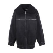 Rotate Birger Christensen Svart Oversized Bomberjacka Black, Dam