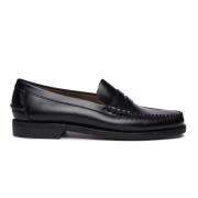 Sebago Svart Läder Mockasin Gummiklack Black, Dam