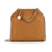 Stella McCartney Mini Tote Axelväska i Shaggy Deer Brown, Dam