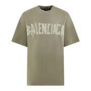 Balenciaga Tape Type T-Shirt Green, Herr