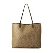 Ralph Lauren Collins Logo Stor Tote Bag Brown, Dam