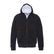 Schott NYC Hoodie med fleecefoder Black, Herr