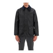 Barbour Klassisk Vaxad Bomulls Jacka Blue, Herr