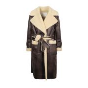 OOF Wear Vändbar Eco Shearling Polyesterjacka Brun Brown, Dam