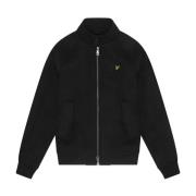 Lyle & Scott Jackor Double Face Ull Harrington Black, Herr