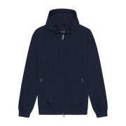 Lyle & Scott Jackor Tonal Eagle Hooded Bomber Jacket Blue, Herr