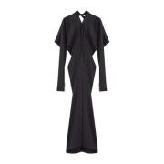 Lanvin Kimono Ärm Midi Klänning Black, Dam