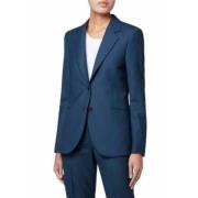 Paul Smith Petrolblå Ull Rese Blazer Jacka Blue, Dam