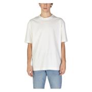 Calvin Klein Jeans Herr Fall/Vinter Bomull T-shirt Beige, Herr