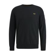 PME Legend Klassisk R-neck Pullover Buckley Stickad Black, Herr