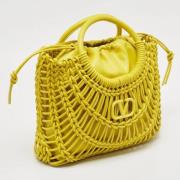 Valentino Vintage Pre-owned Laeder handvskor Yellow, Dam