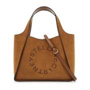 Stella McCartney Perforerad Logotyp Toteväska Brown, Dam