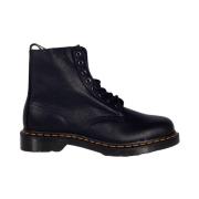 Dr. Martens Svarta läder snörstövlar Black, Herr