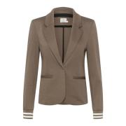 Kaffe Randig Blazer Jacka Major Brown/Chalk Brown, Dam