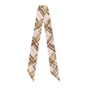 Burberry Sidensbandeau med Asymmetrisk Profil Beige, Dam