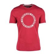 Bikkembergs Bordeaux T-Shirt för Män Red, Herr