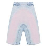 Y/Project Frostad Blå Denim Shorts Blue, Herr