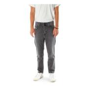 Diesel Slim Fit Midwaist Tapered Jeans Gray, Herr