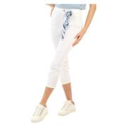 Guess Skinny Byxor med Fem Fickor i Bomull och Lyocell White, Dam