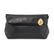 Jil Sander Fyrkantig Nappa Läder Juvel Pochette Black, Dam