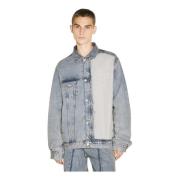 MM6 Maison Margiela Sliten Jeansjacka Insidan-Ut Panel Blue, Herr