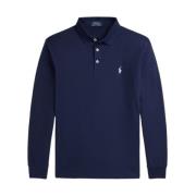 Ralph Lauren Anpassad Slim FIT Stretch Mesh Polotröja Marinblå Blue, H...