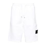 Stone Island Stiliga Bermuda Shorts för Män White, Herr