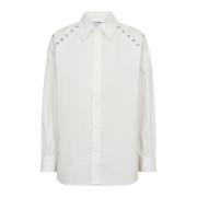 Co'Couture Eyelet skjorta med coola axeldetaljer White, Dam